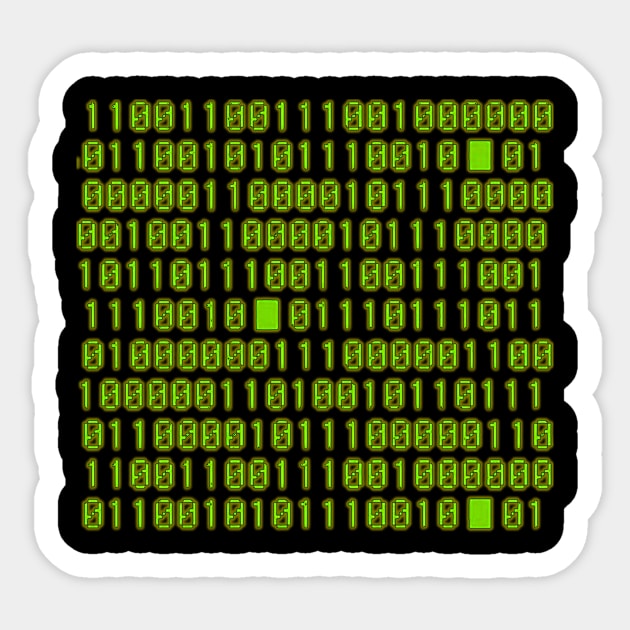 Binary Code (version 1) Sticker by CJProArtz